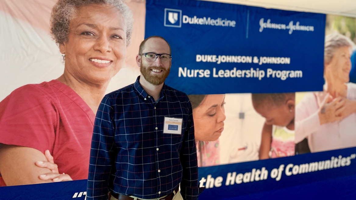 Dan Crawford attends the welcome event for the Duke - Johnson & Johnson Nurse Leadership Program in 2019
