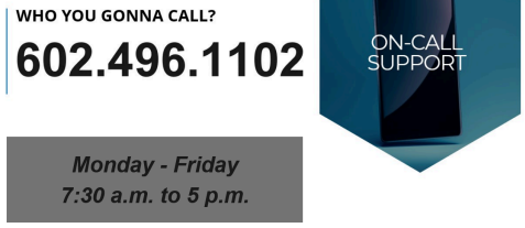 On Call Support information
